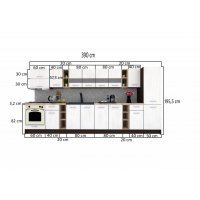 Bucatarie MARINA NEW 390 A Wenge / Decor 7648